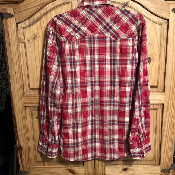 Wrangler Pearl Snap Plaid Western Shirt - Picture 2 of 8